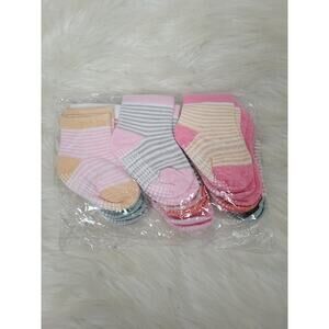 Baby 12 Pair All Weather Toddler Non Slip Socks Size 6-12 Months Assorted